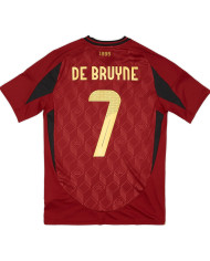 De Bruyne 7 Belgium Home Jersey EURO 2024