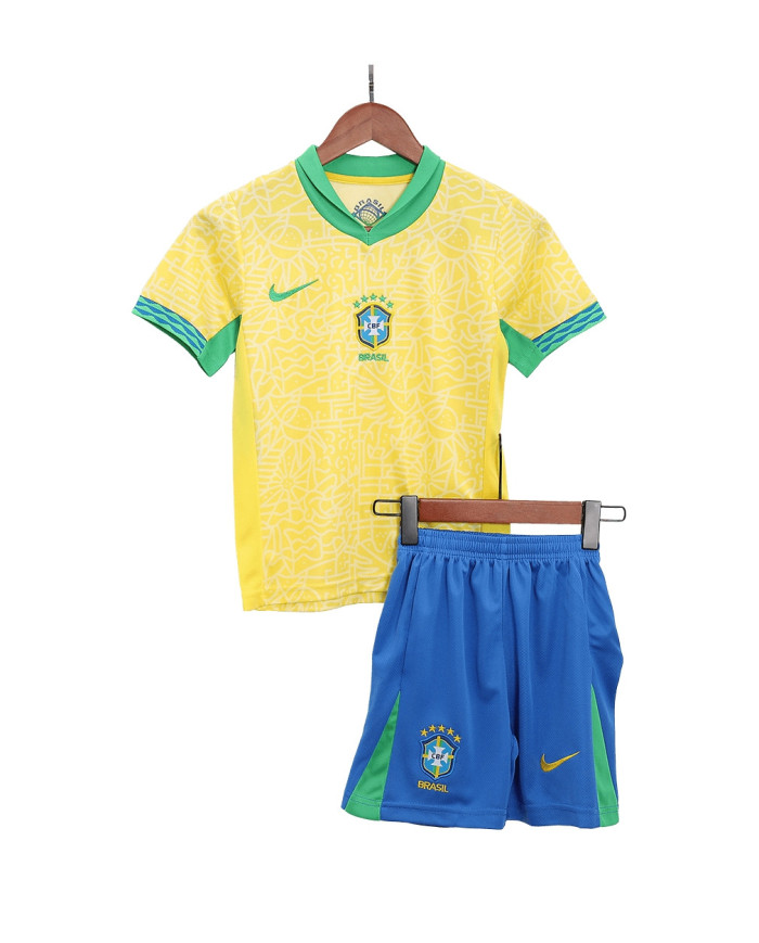 Kids Brazil Home Kit Copa America 2024