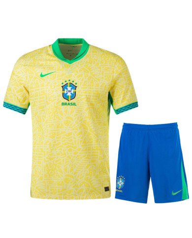 Brazil Home Kit (Jersey+Shorts) Copa America 2024 Brazil Home Kit (Jersey+Shorts) Copa America 2024