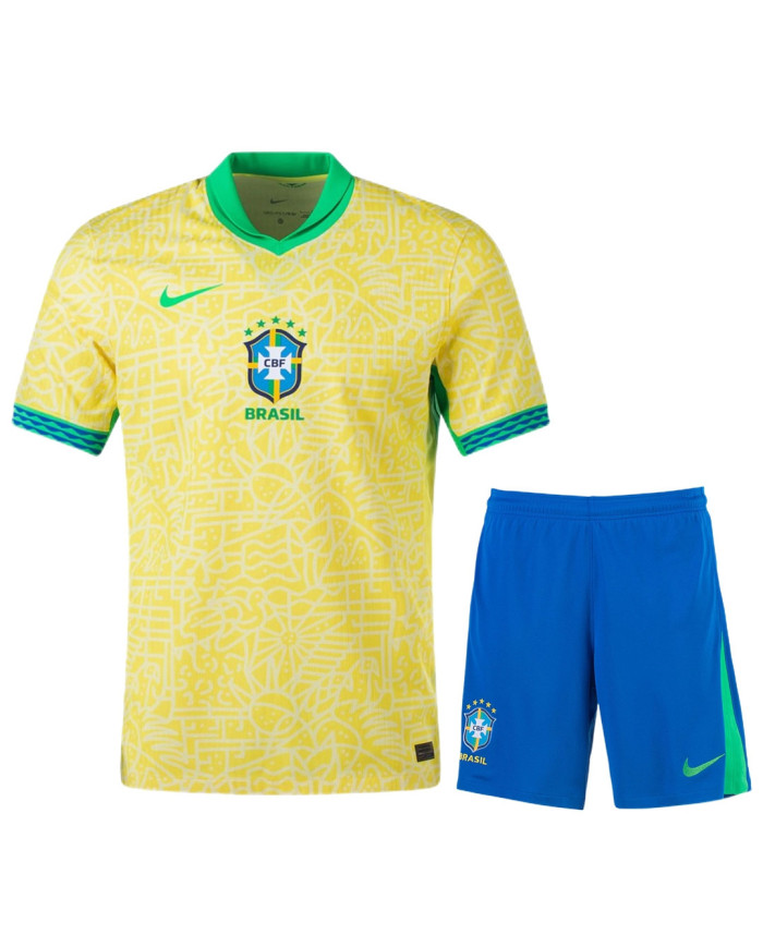 Brazil Home Kit (Jersey+Shorts) Copa America 2024