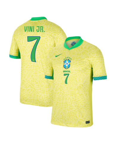 VINI JR. 7 Brazil Home Jersey Copa America 2024 VINI JR. 7 Brazil Home Jersey Copa America 2024