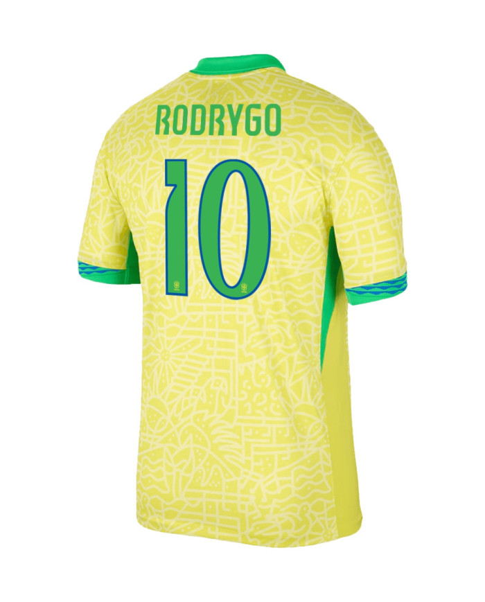 RODRYGO 10 Brazil Home Jersey Copa America 2024