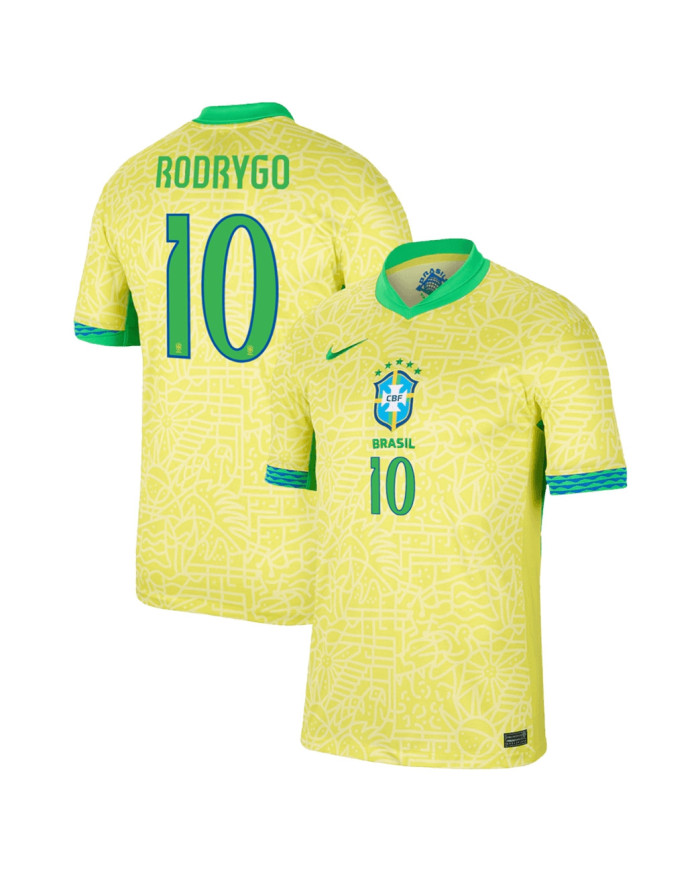 RODRYGO 10 Brazil Home Jersey Copa America 2024