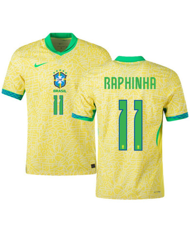 RAPHINHA 11 Brazil Home Jersey Copa America 2024 RAPHINHA 11 Brazil Home Jersey Copa America 2024