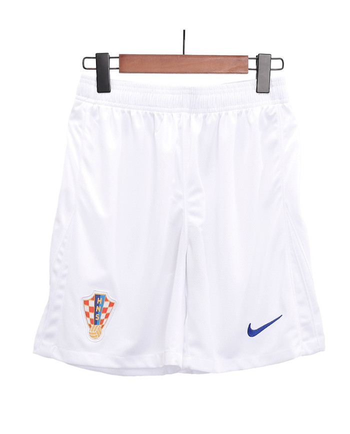 Croatia Home Soccer Shorts Euro 2024