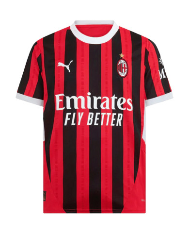 MORATA 7 AC Milan Home Jersey 2024/25 - UCL Font MORATA 7 AC Milan Home Jersey 2024/25 - UCL Font