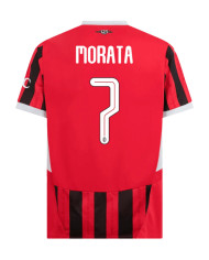MORATA 7 AC Milan Home Jersey 2024/25 - UCL Font