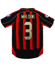 MALDINI 3 Retro AC Milan UCL Home Jersey 2006/07