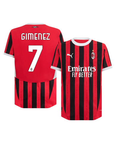 GIMENEZ 7 AC Milan Home Jersey Player Version 2024/25 GIMENEZ 7 AC Milan Home Jersey Player Version 2024/25