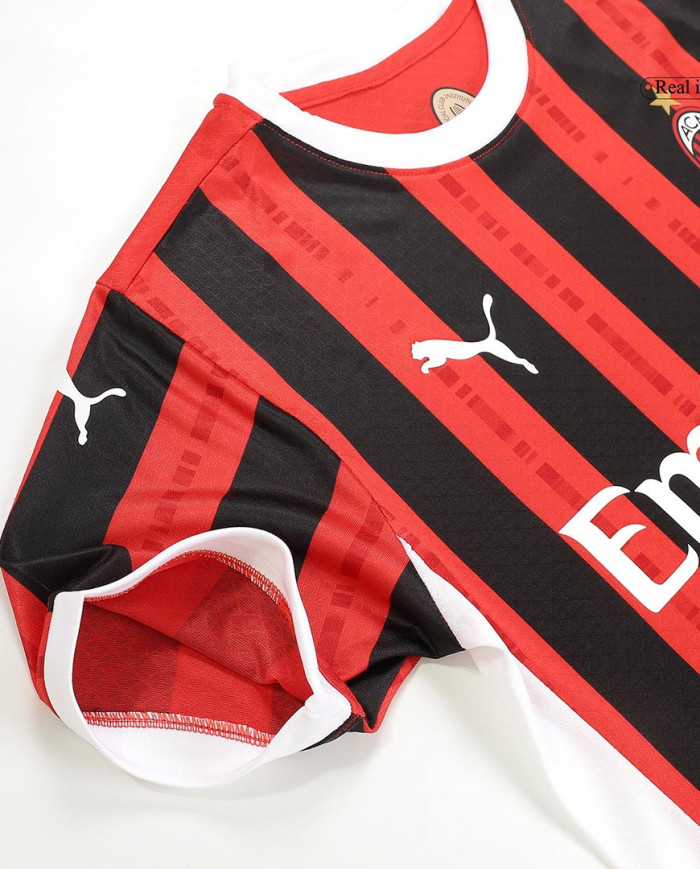 PULISIC 11 AC Milan Home Match Jersey 2024/25 - UCL Font