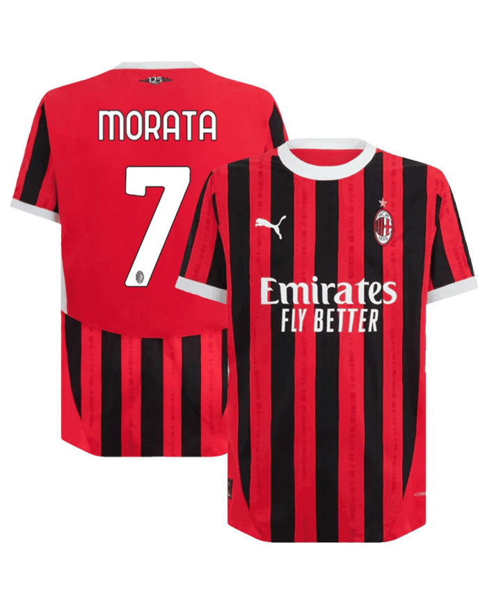 MORATA 7 AC Milan Home Jersey Player Version 2024/25