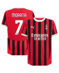 MORATA 7 AC Milan Home Jersey Player Version 2024/25
