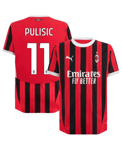 PULISIC 11 AC Milan Home Jersey Player Version 2024/25 PULISIC 11 AC Milan Home Jersey Player Version 2024/25