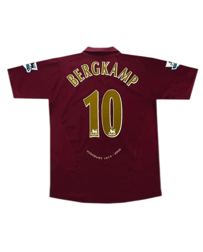 Bergkamp 10 Retro Arsenal Home Jersey 2005/06