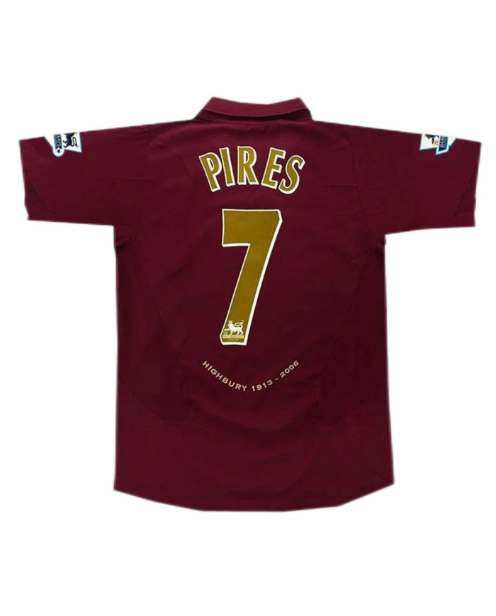 Pires 7 Retro Arsenal Home Jersey 2005/06