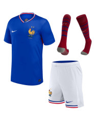 [Spuer Replica] France Home Whole Kit(Jersey+Shorts+Socks) Euro 2024