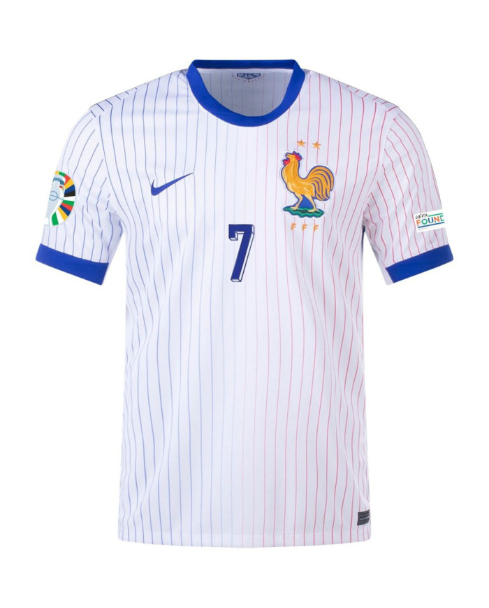 GRIEZMANN 7 France Away Jersey Euro 2024