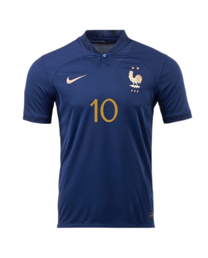 France MBAPPE 10 Jersey Home Replica World Cup 2022