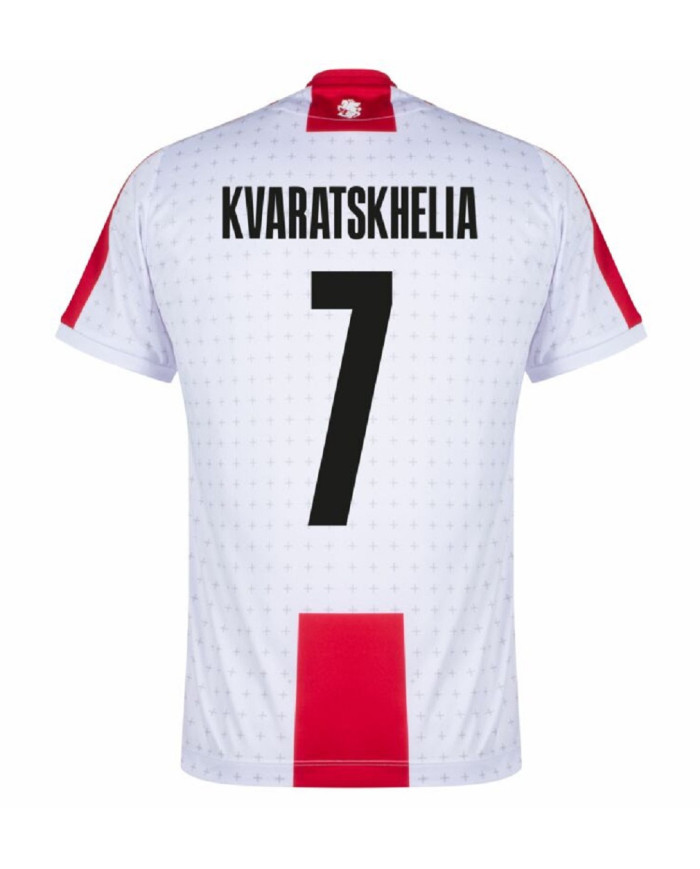 KVARATSKHELIA 7 Georgia Home Jersey Euro 2024