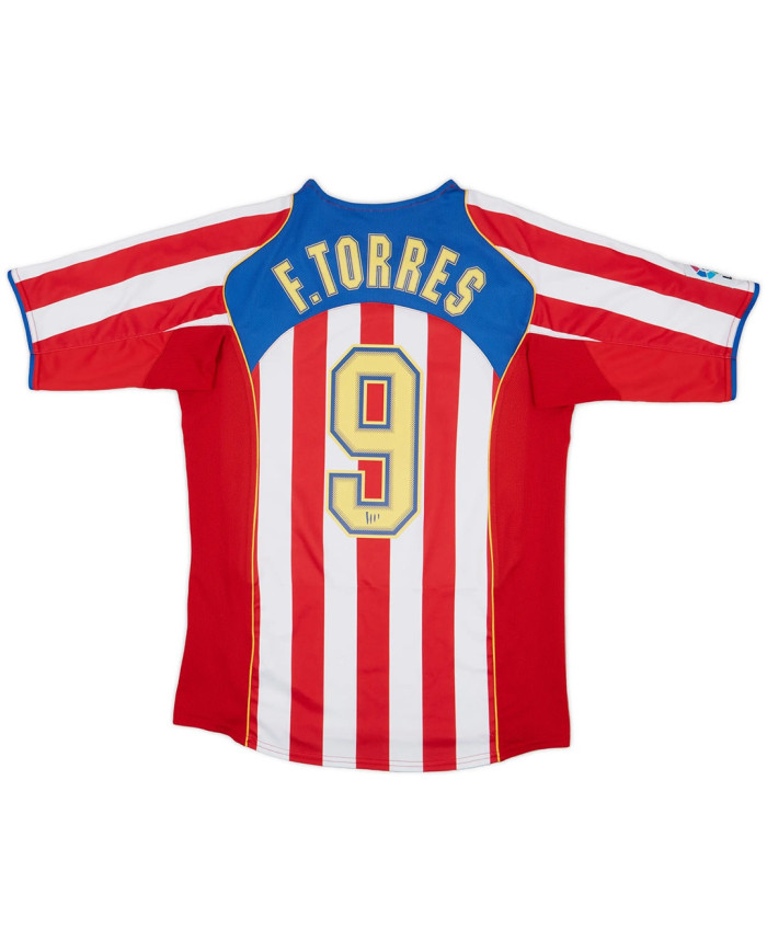 Torres 9 Retro Atletico Madrid Home Jersey 2004/05