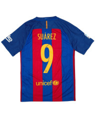 SUÁREZ 9 Barcelona Home Retro Jersey 2016/17