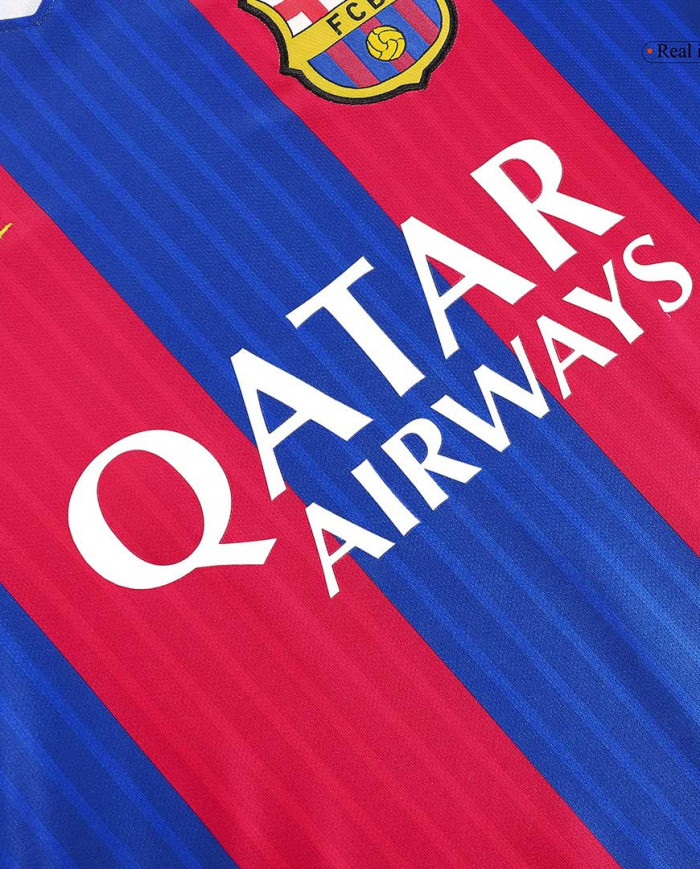 SUÁREZ 9 Barcelona Home Retro Jersey 2016/17