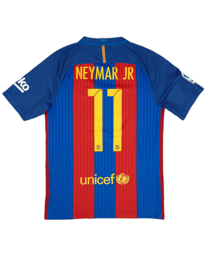 NEYMAR JR 11 Retro Barcelona Home Jersey 2016/17
