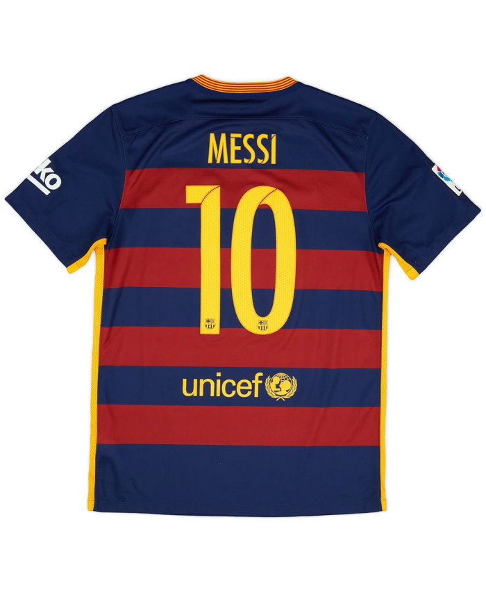 Messi 10 Retro Barcelona Home Jersey 2015/16
