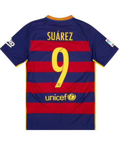 Suárez 9 Retro Barcelona Home Jersey 2015/16 Suárez 9 Retro Barcelona Home Jersey 2015/16