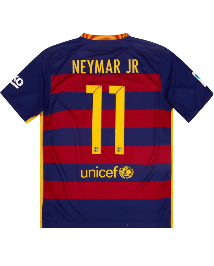 NEYMAR JR 11 Retro Barcelona Home Jersey 2015/16