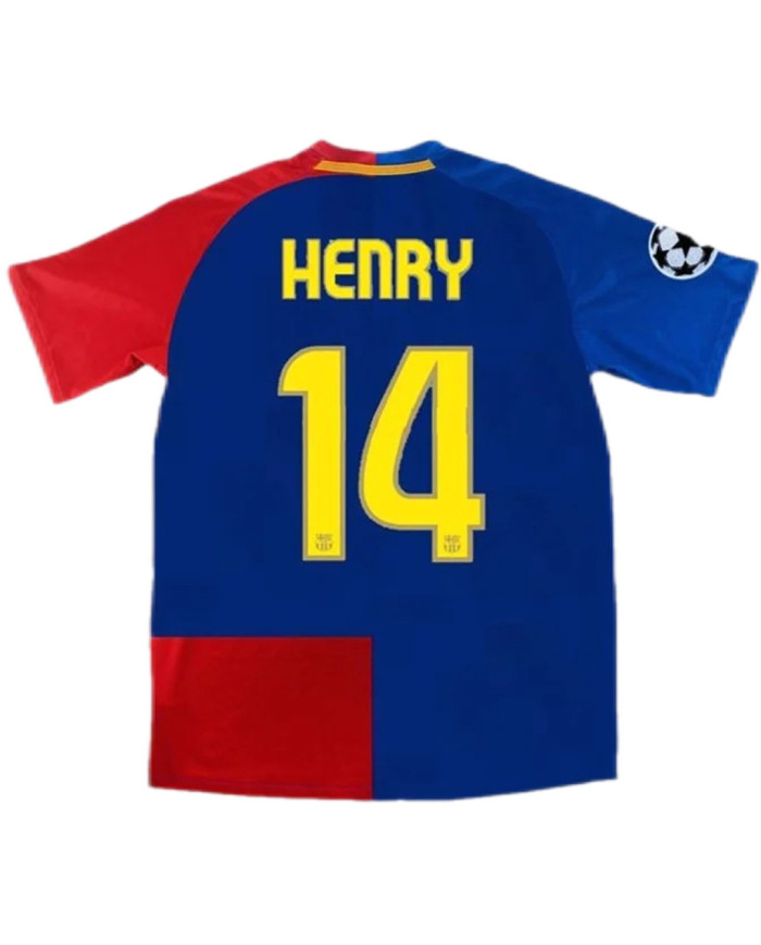 Barcelona Henry 14 UCL Final Retro Jersey Home 2008/09