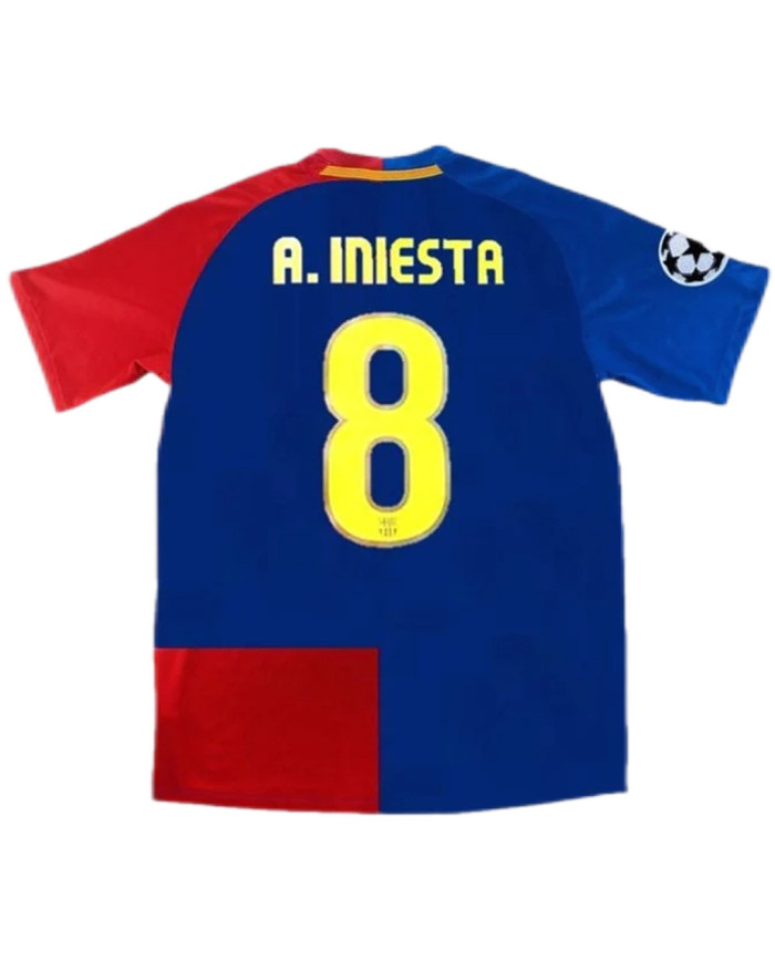 Barcelona A.INIESTA 8 UCL Final Retro Jersey Home 2008/09