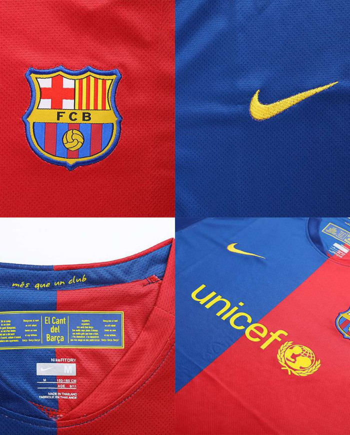 Barcelona A.INIESTA 8 UCL Final Retro Jersey Home 2008/09