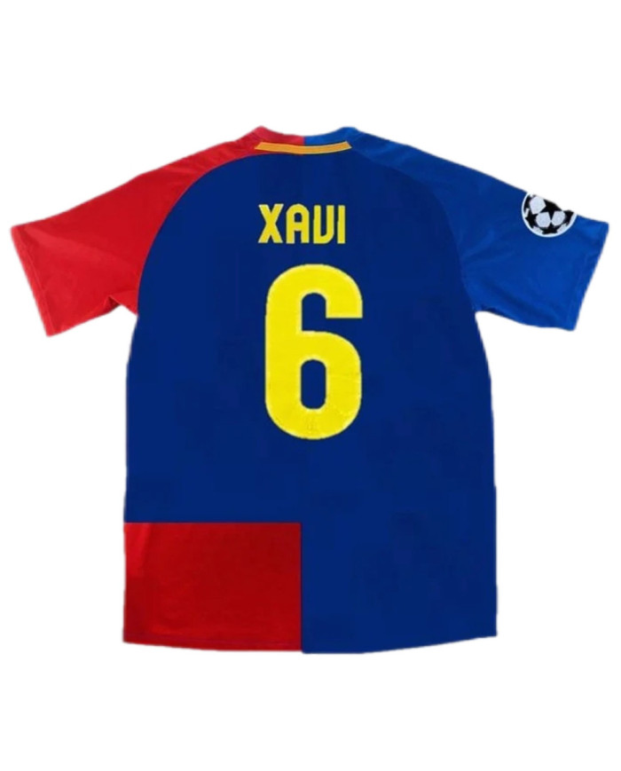 Barcelona XAVI 6 UCL Final Retro Jersey Home 2008/09