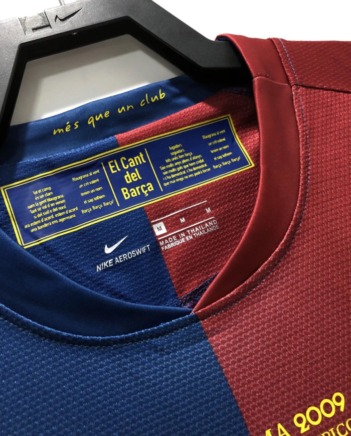 Barcelona Messi 10 UCL Final Retro Long Sleeve Home 2008/09