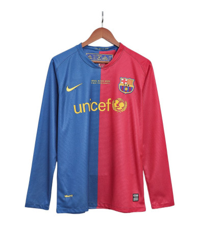 Barcelona UCL Final Retro Home Long Sleeve Jersey 2008/09 Barcelona UCL Final Retro Home Long Sleeve Jersey 2008/09