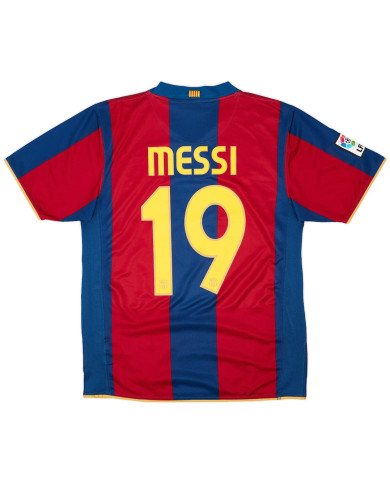 Messi 19 Barcelona Retro Jersey 50-Years Anniversary 2007/08 Messi 19 Barcelona Retro Jersey 50-Years Anniversary 2007/08