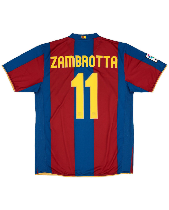 Zambrotta 11 Barcelona Retro Home Jersey 50-Years Anniversary 2007/08