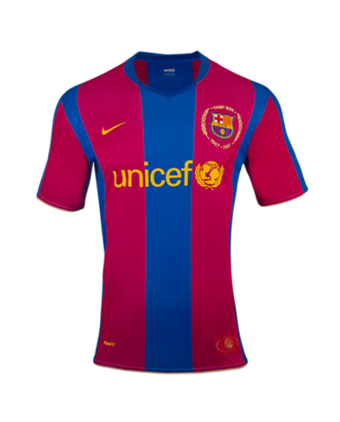 Ronaldinho 10 Barcelona Retro Home Jersey 50-Years Anniversary 2007/08