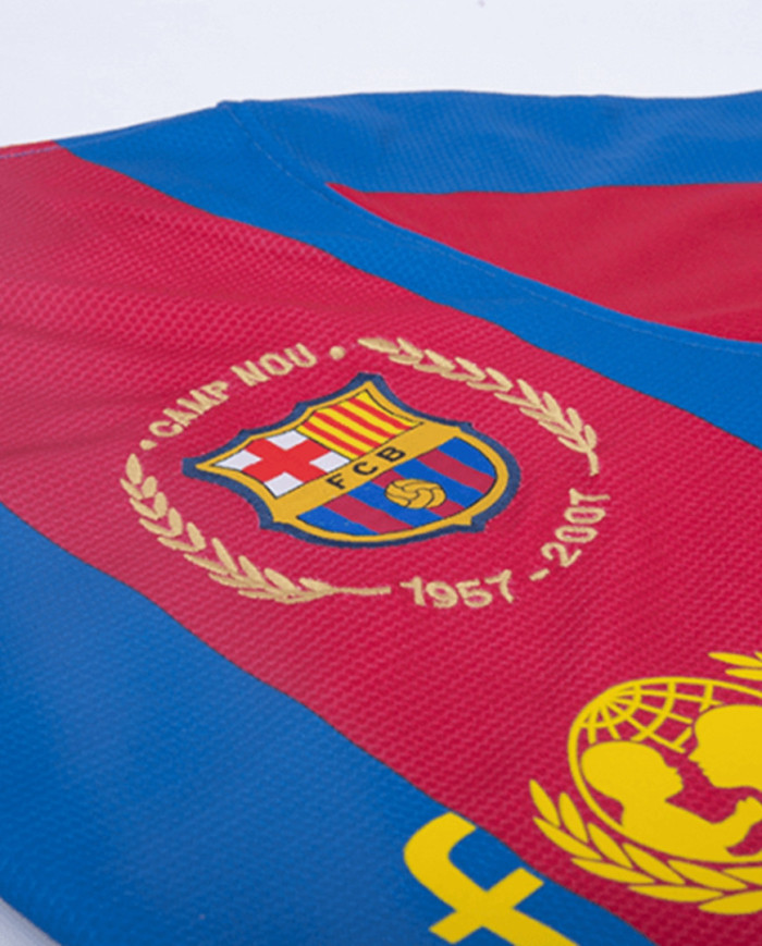 Ronaldinho 10 Barcelona Retro Home Jersey 50-Years Anniversary 2007/08