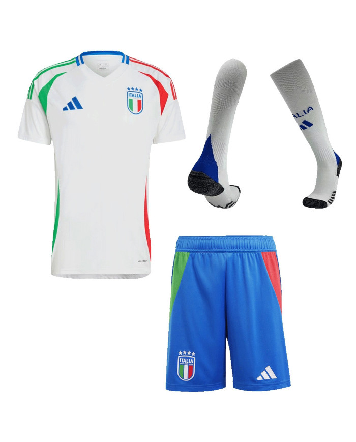 Italy Away Whole Kit(Jersey+Shorts+Socks) Euro 2024