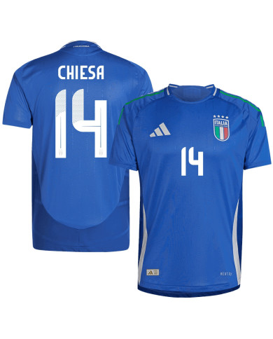 CHIESA 14 Italy Home Jersey Player Version Euro 2024 CHIESA 14 Italy Home Jersey Player Version Euro 2024