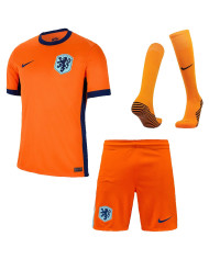 Netherlands Home Whole Kit(Jersey+Shorts+Socks) Euro 2024