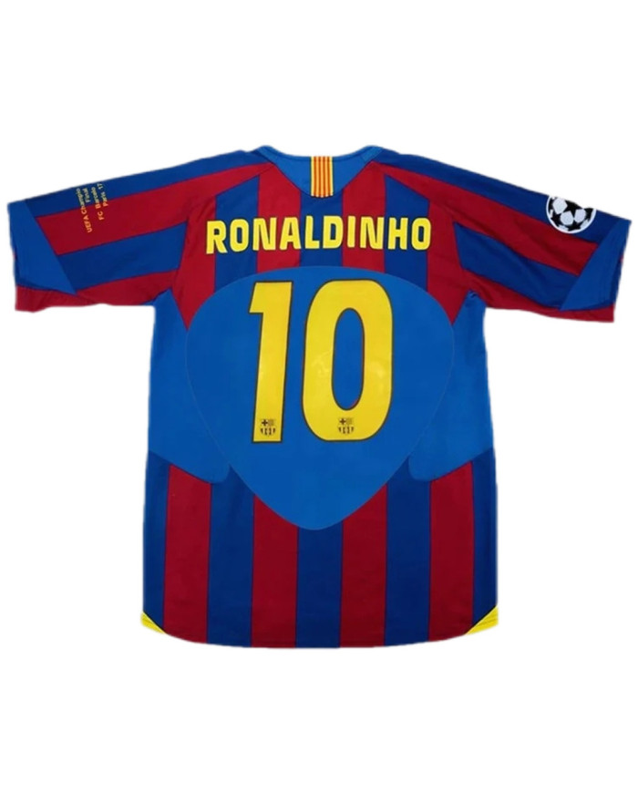Ronaldinho 10 Retro Barcelona UCL Final Home Jersey 2005/06