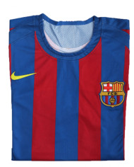 Puyol 5 Retro Barcelona UCL Final Home Jersey 2005/06