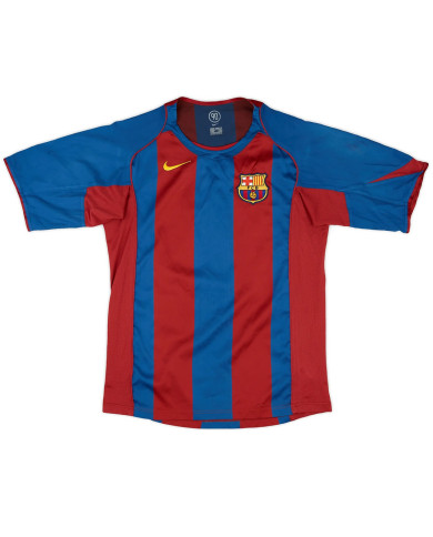 Ronaldinho 10 Barcelona Retro Jersey Home 2004/05