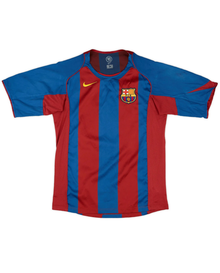 Ronaldinho 10 Barcelona Retro Jersey Home 2004/05
