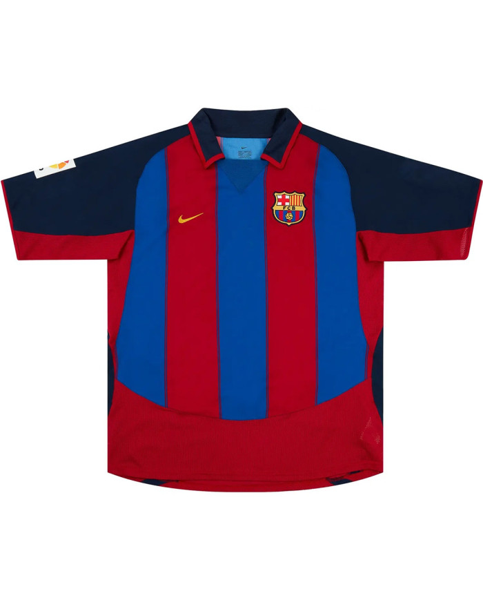 Ronaldinho 10 Retro Barcelona Home Jersey 2003/04