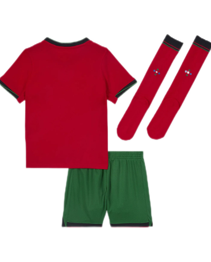 Kids Portugal Home Whole Kit Jersey+Shorts+Socks Euro 2024