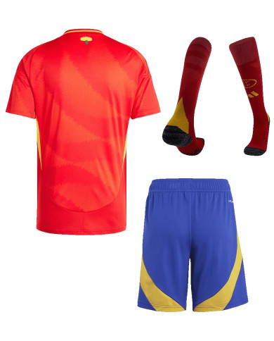 Spain Home Full Kit(Jersey+Shorts+Socks) Euro 2024 Spain Home Full Kit(Jersey+Shorts+Socks) Euro 2024